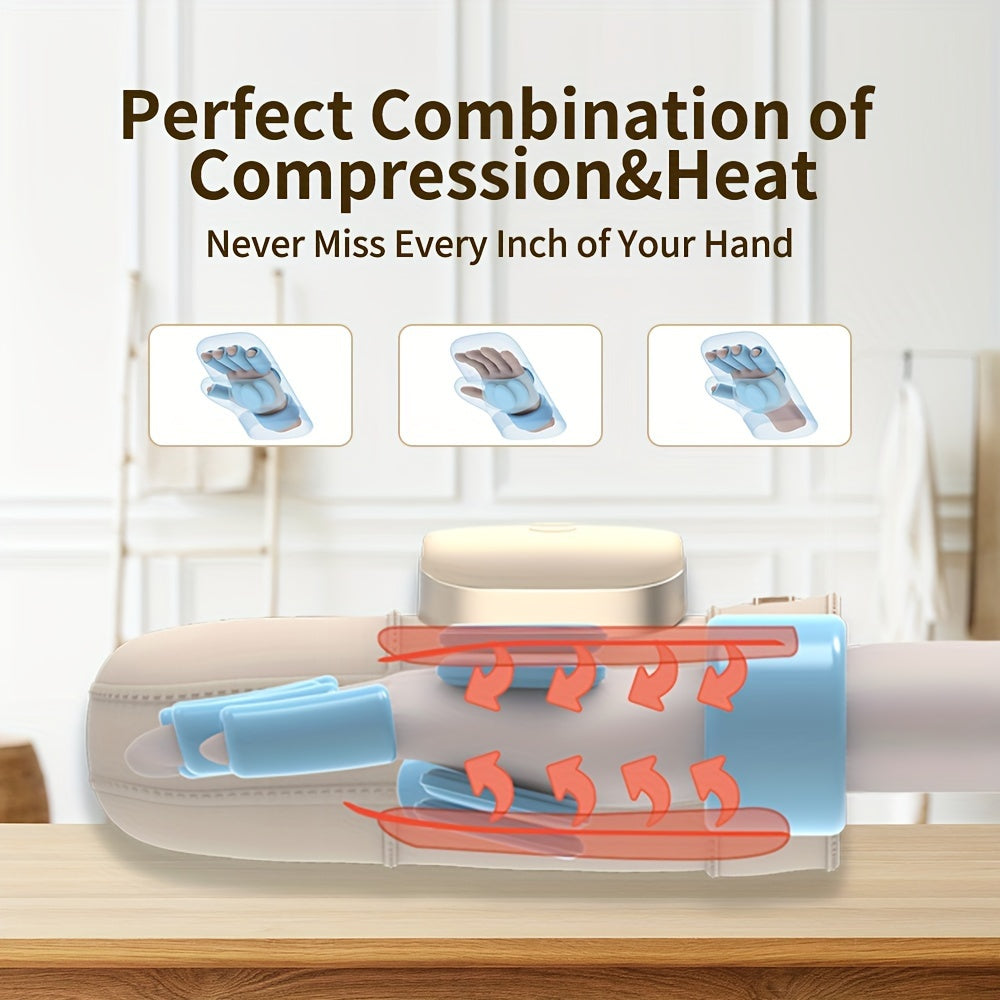 Wireless Electric Hand Massager with Compression & Kneading(White)-3