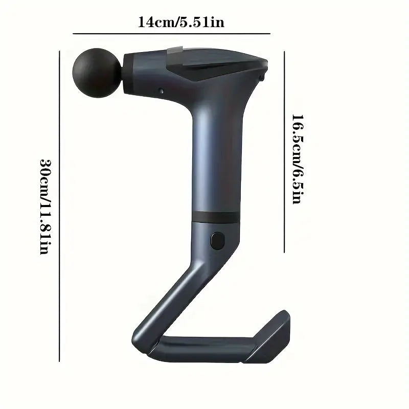 Multi-Functional Electric Deep Tissue Massager Gun - Gray-1