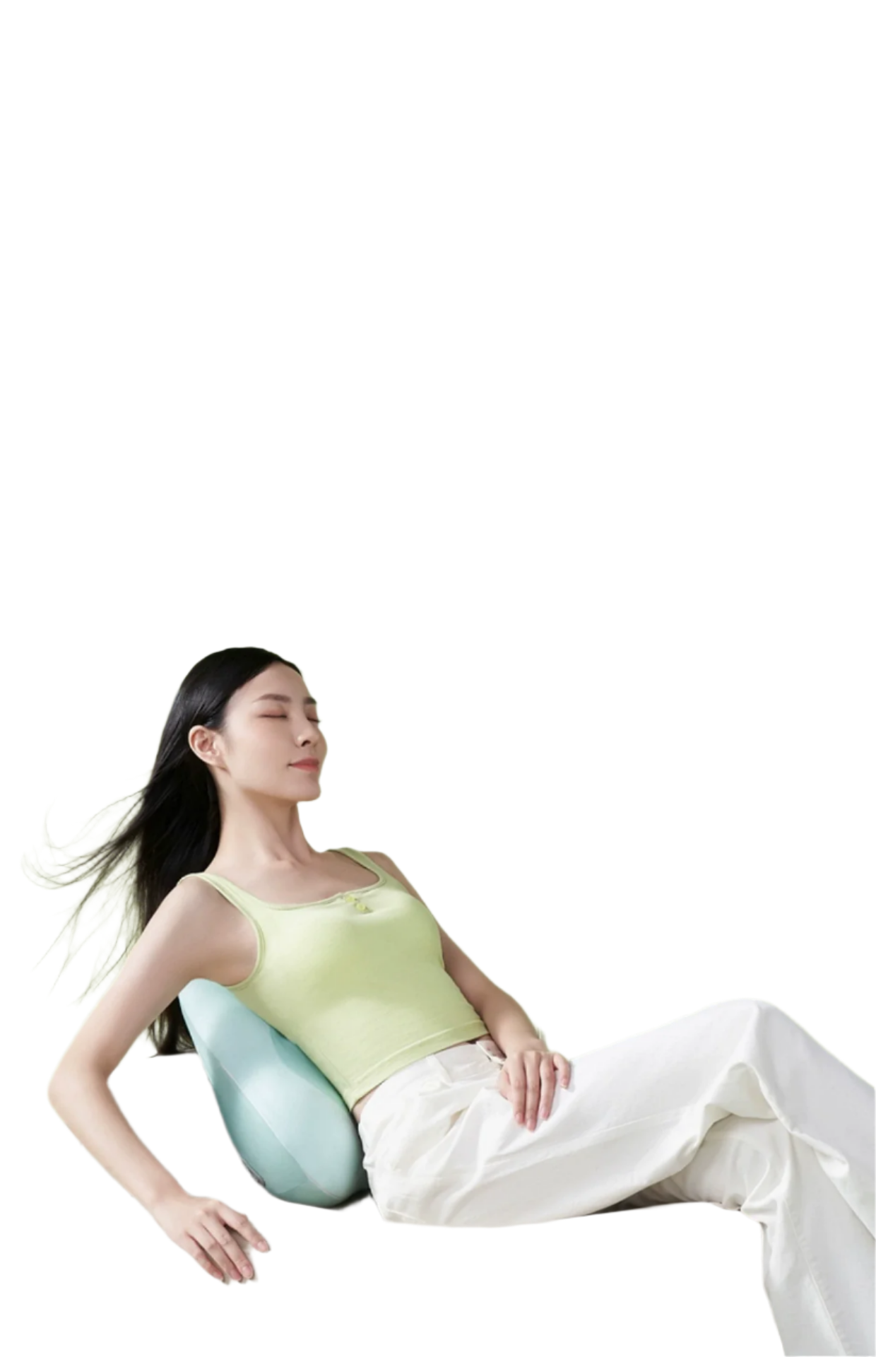 Light Luxury Green 3D Partition Waist and Back Support Massager Cushion-1