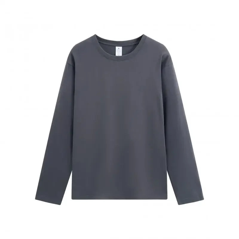 Men and women can add free image copy to cotton long sleeved T-shirts without logos or image design, and customize unisex T-shir