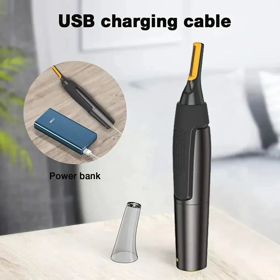 Ultra-Thin Precision Trimmer USB Rechargeable Mini Portable Black-4