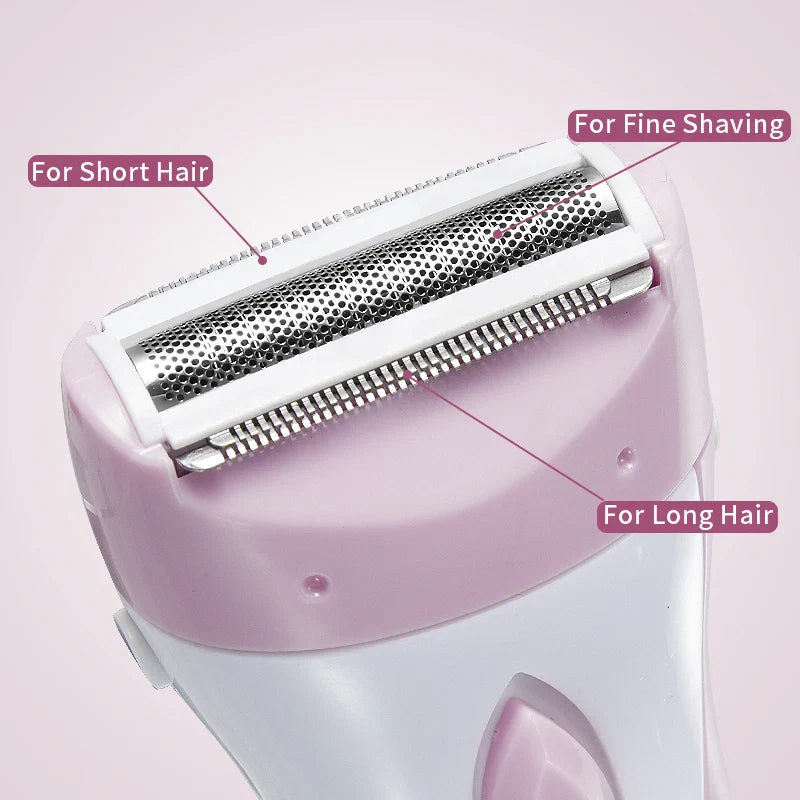 USB Rechargeable Womenโs Electric Razor Full-Body Hair Removal Pink-3