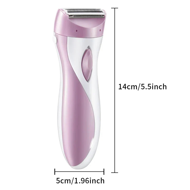USB Rechargeable Womenโs Electric Razor Full-Body Hair Removal Pink-2