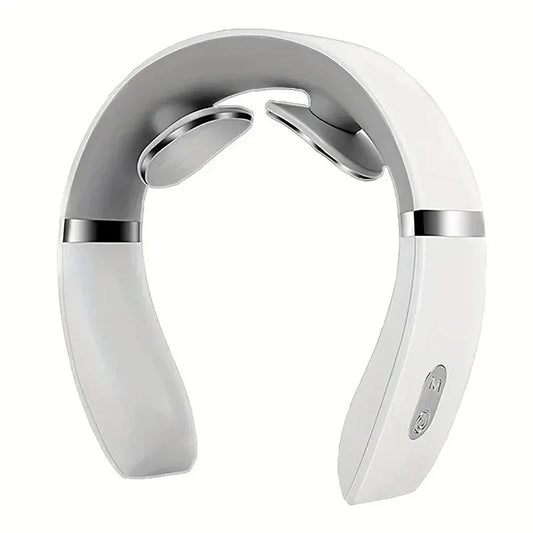 Mini Portable Neck and Shoulder Massager Relaxation Device White-0